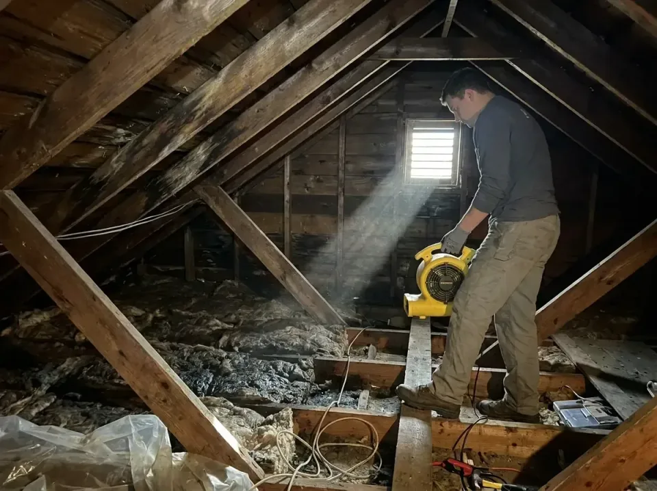 attic-water-damage-drying-proc-007 — frequently asked questions, Emergency Water Extraction & 24/7 Flood Response in James I…